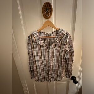 Women’s size S LOFT plaid blouse. Beautiful colors!
